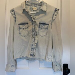 Alice and Olivia Ruffle Trimmed Shirt